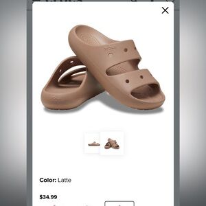 Crocs classic sandals latte m6 w8